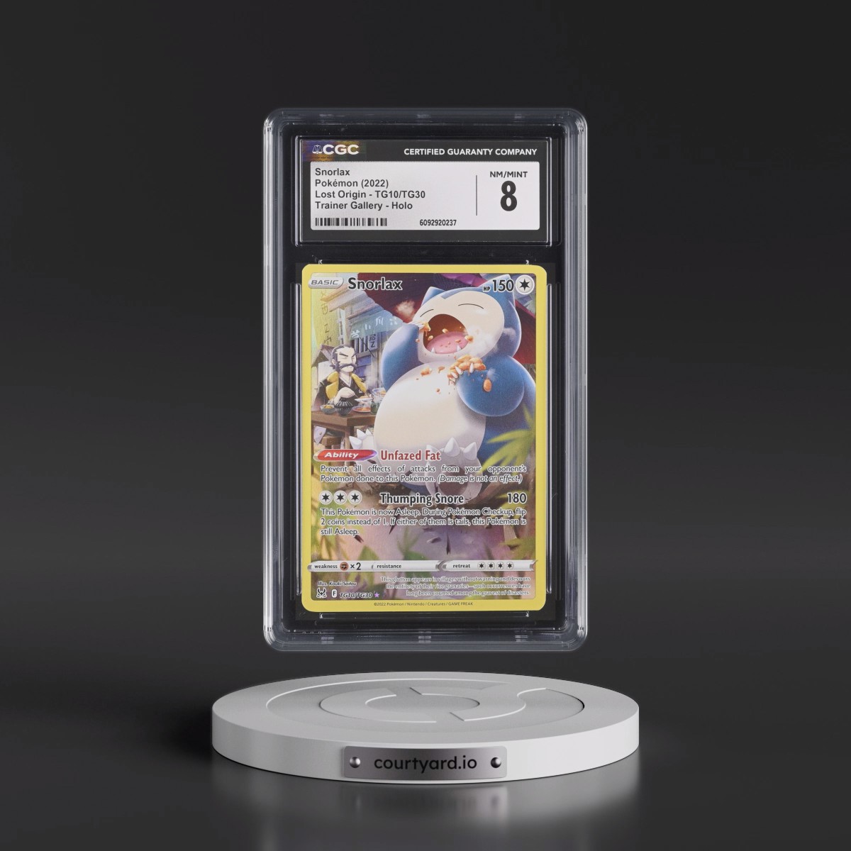 2022 Lost Origin #TG10/TG30 Snorlax - Trainer Gallery Holo (CGC 8 NM-MT)