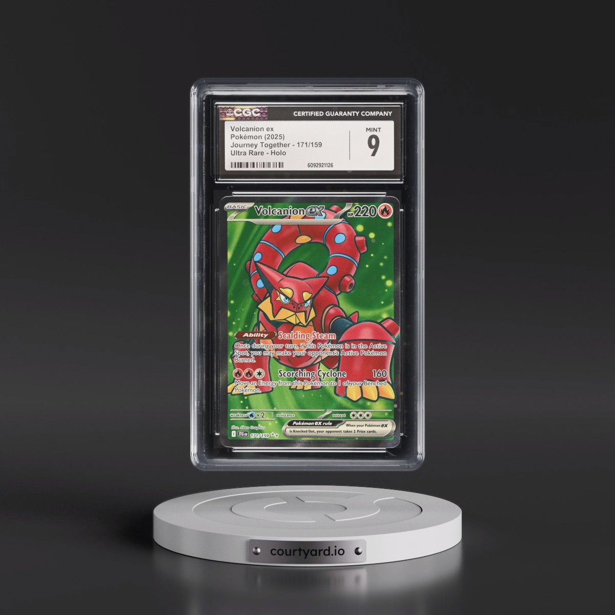 2024 Journey Together - JTG EN #171/159 Volcanion ex - Ultra Rare Holo (CGC 9 MINT)
