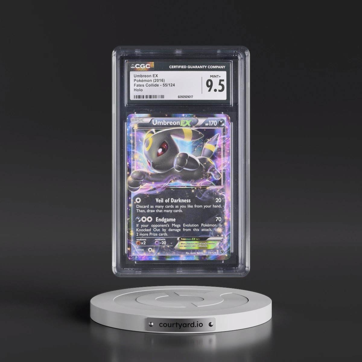 2016 Fates Collide #55/124 Umbreon EX - Holo (CGC 9.5 MINT+)