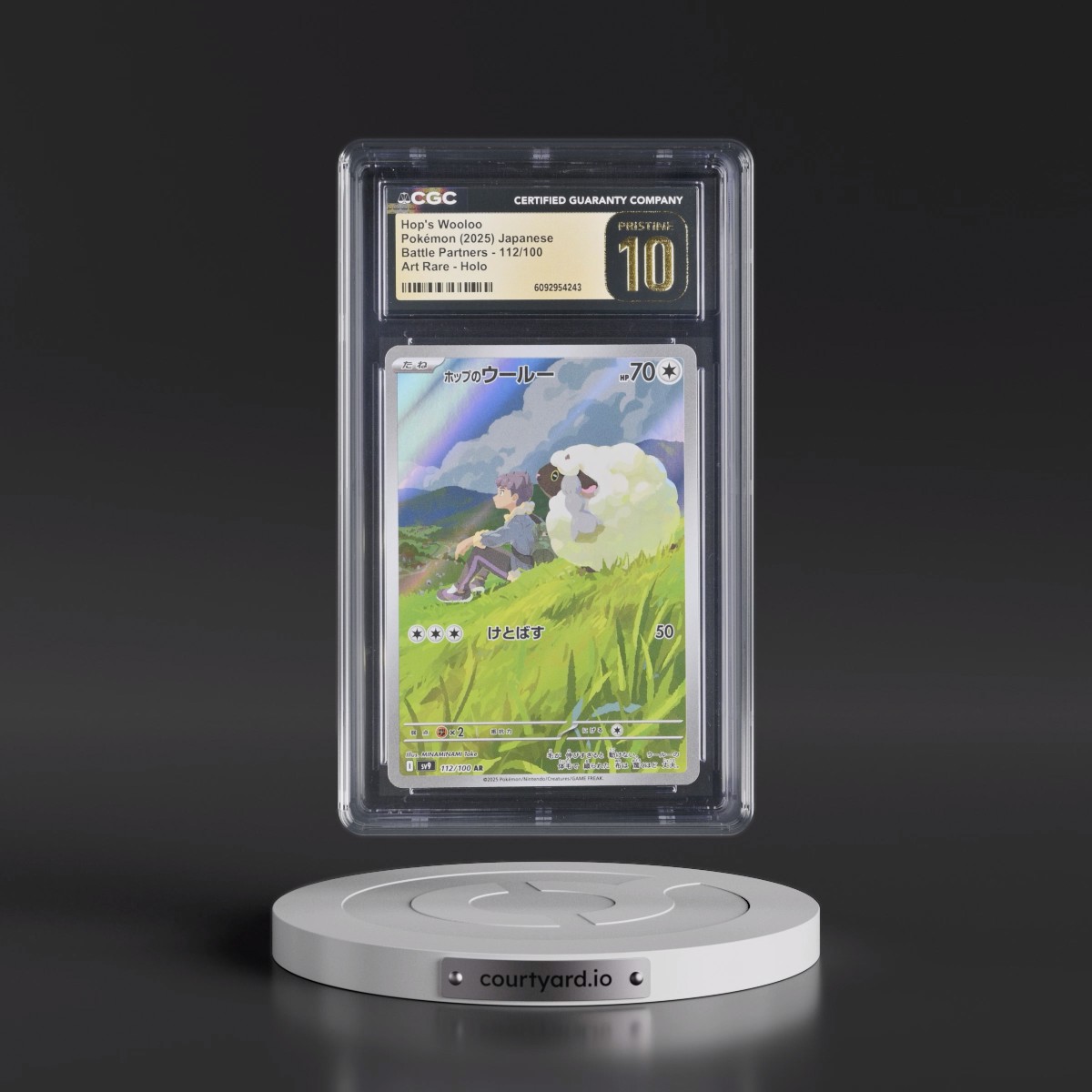 2025 Battle Partners - sv9 #112/100 Hop's Wooloo - Art Rare Holo (CGC 10 PRISTINE)