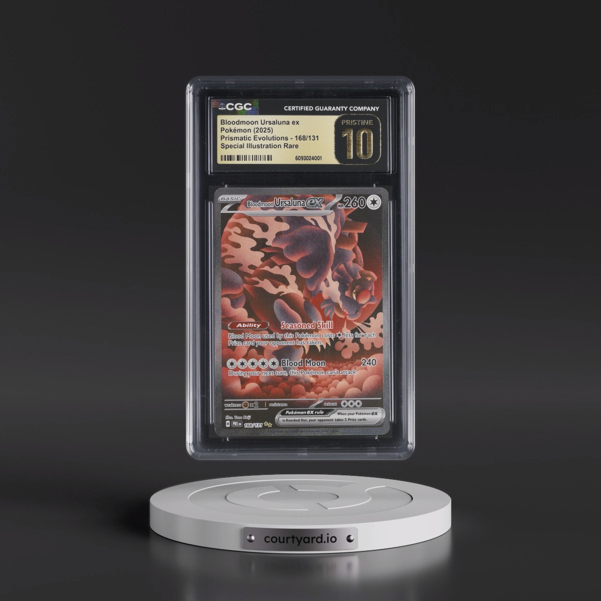 2024 Prismatic Evolutions - PRE EN #168/131 Bloodmoon Ursaluna ex - Special Illustration Rare (Holo) (CGC 10 PRISTINE)