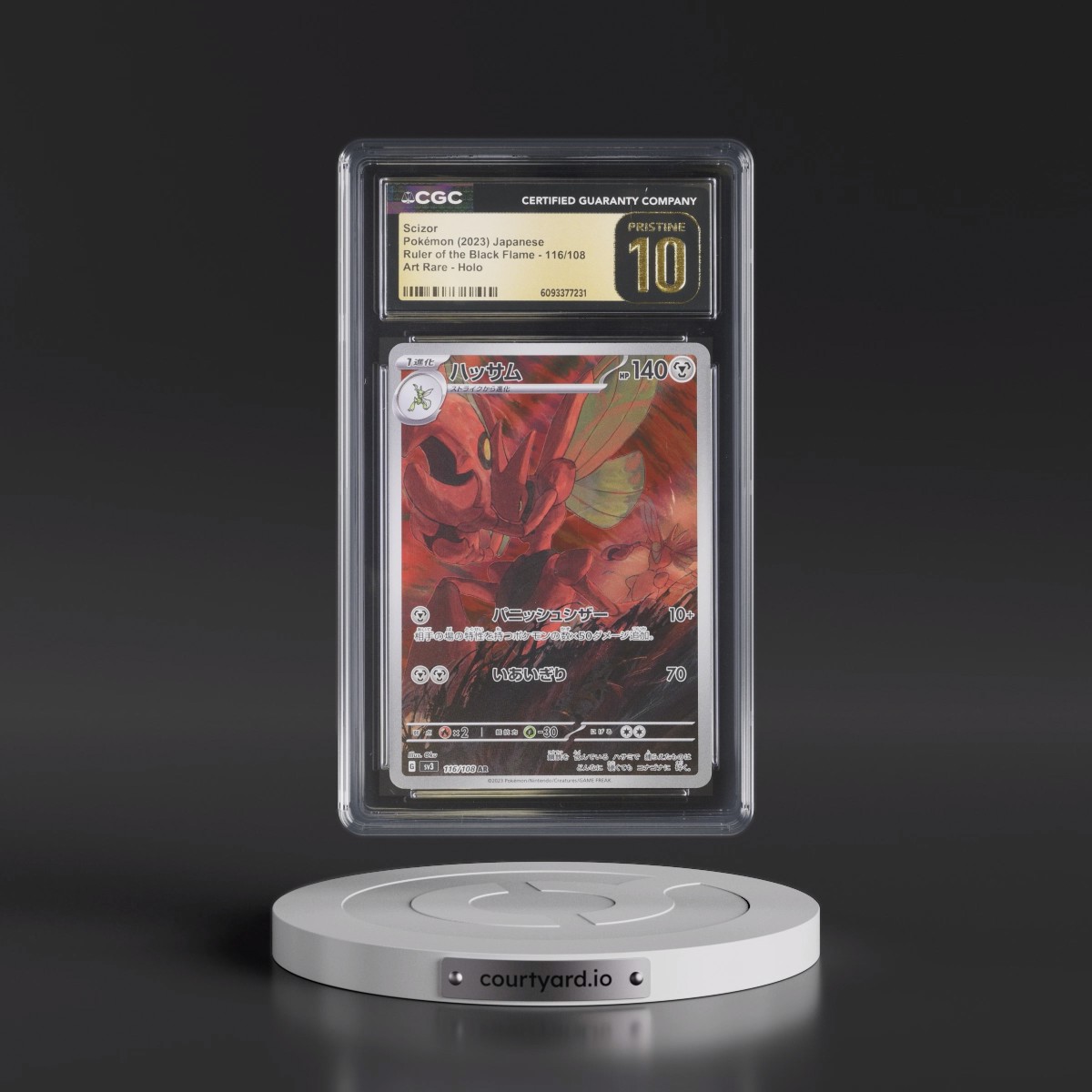 2023 Ruler of the Black Flame #116/108 Scizor - Art Rare Holo (CGC 10 PRISTINE)