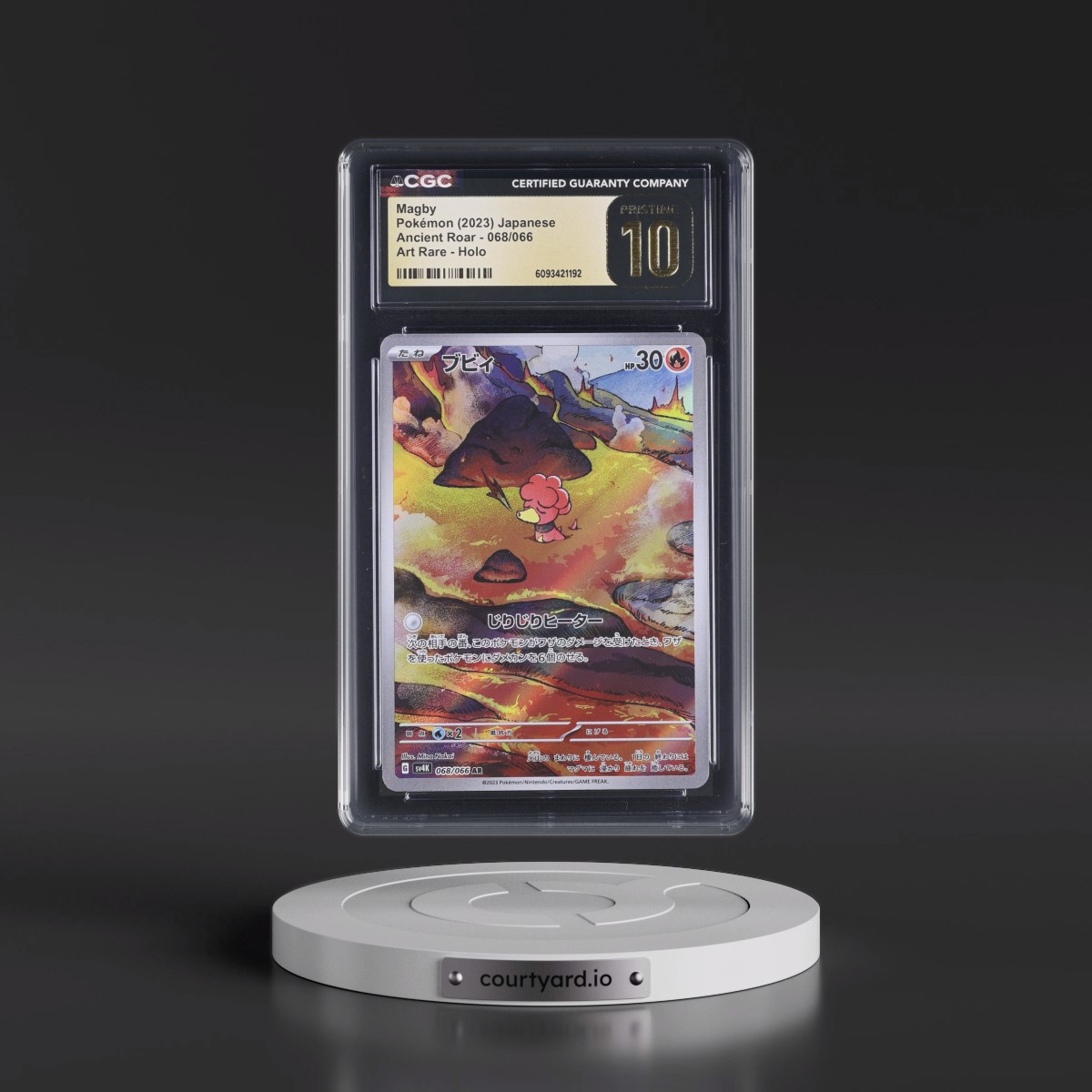2023 Ancient Roar #068/066 Magby - Art Rare Holo (CGC 10 PRISTINE)