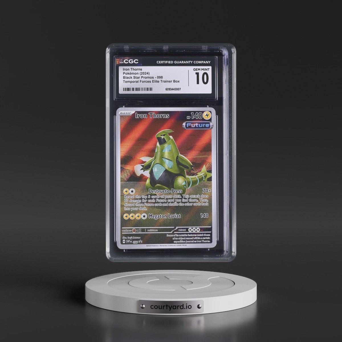 2023 Black Star Promos - Scarlet & Violet SVP EN #098 Iron Thorns - Temporal Forces Elite Trainer Box (Holo) (CGC 10 GEM MINT)