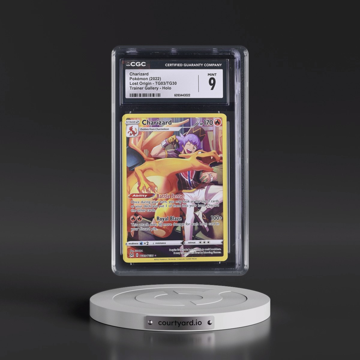 2022 Lost Origin #TG03/TG30 Charizard - Trainer Gallery Holo (CGC 9 MINT)