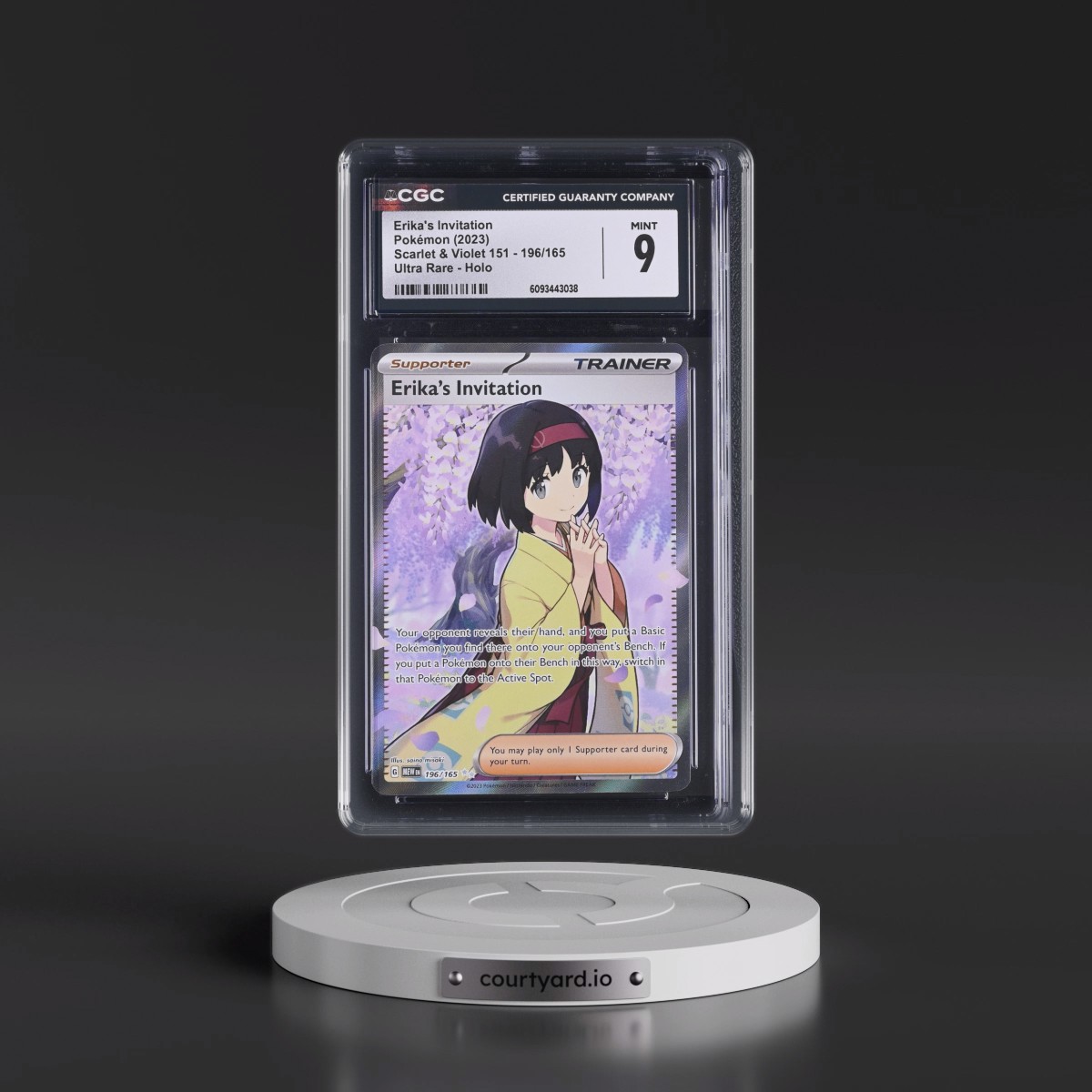 2023 Scarlet & Violet 151 - MEW EN #196/165 Erika's Invitation - Ultra Rare Holo (CGC 9 MINT)