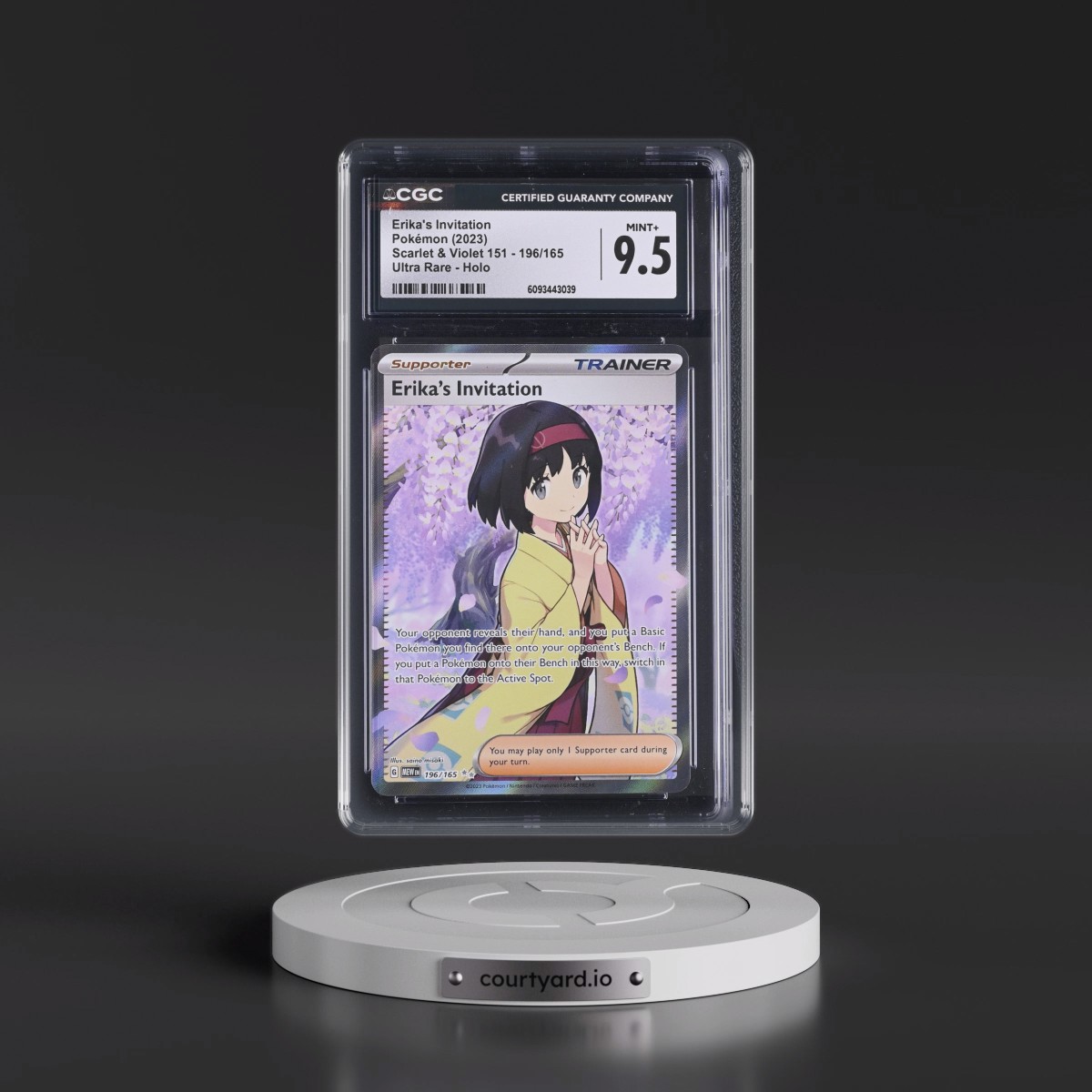 2023 Scarlet & Violet 151 - MEW EN #196/165 Erika's Invitation - Ultra Rare Holo (CGC 9.5 MINT+)