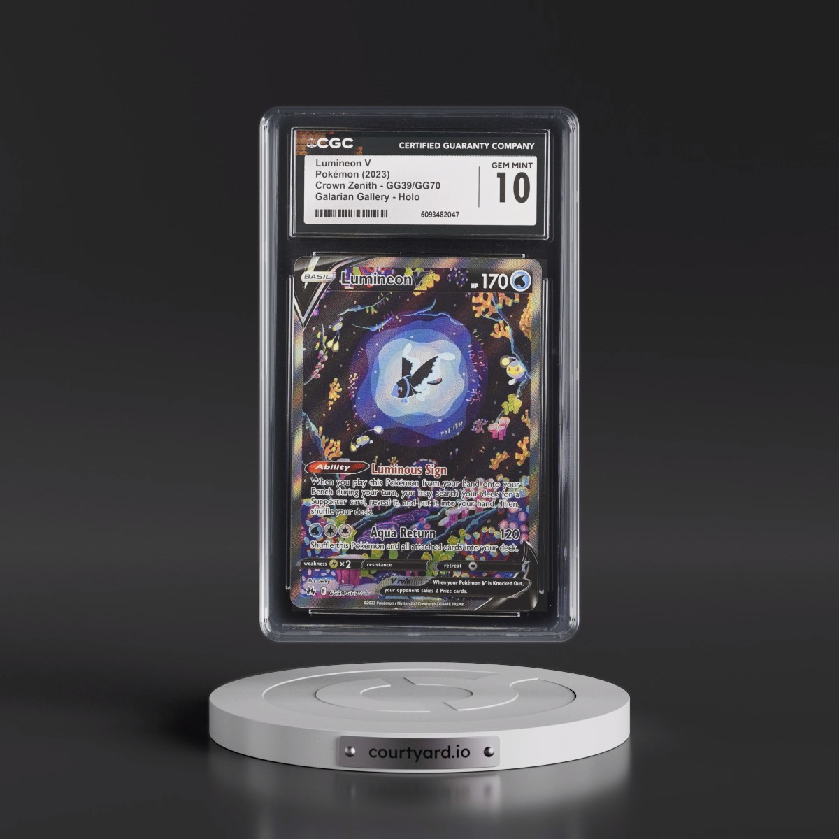 2023 Crown Zenith #GG39/GG70 Lumineon V - Galarian Gallery Holo (CGC 10 GEM MINT)