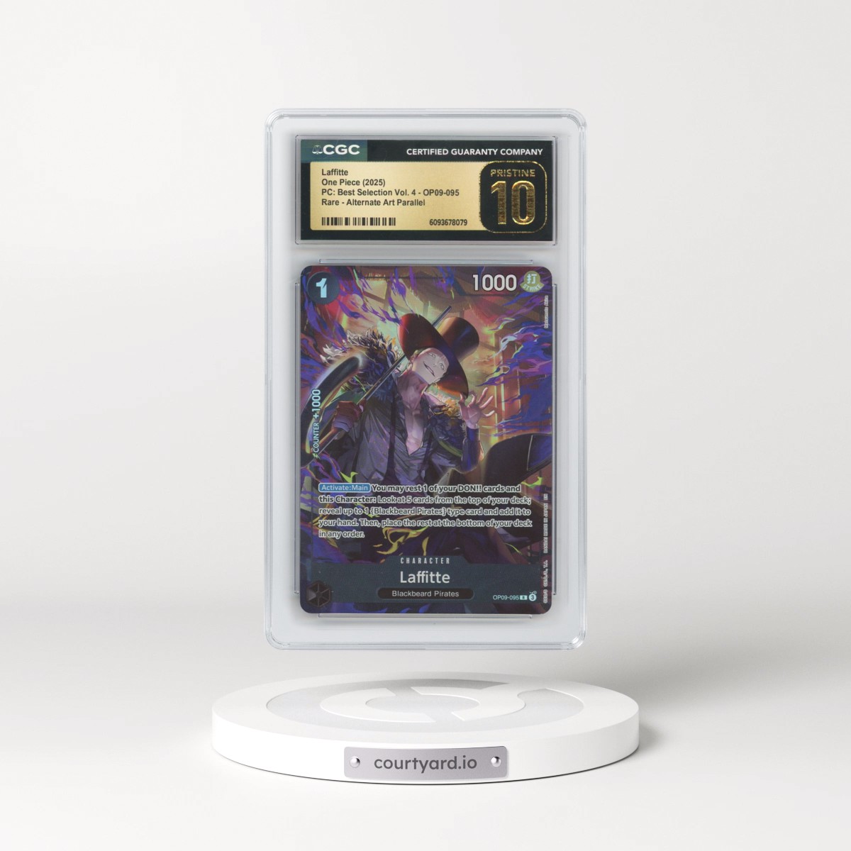2025 Premium Collection Best Selection Vol.4 - English #OP09-095 Laffitte - (Borderless) Alt Art (CGC 10 PRISTINE)