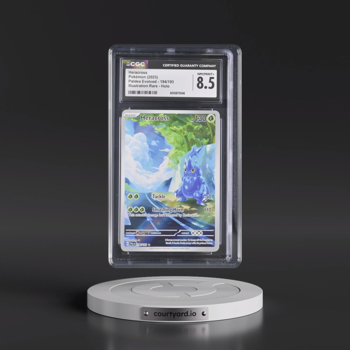 2023 Paldea Evolved - PAL EN #194/193 Heracross - Illustration Rare Holo (CGC 8.5 NM-MT+)