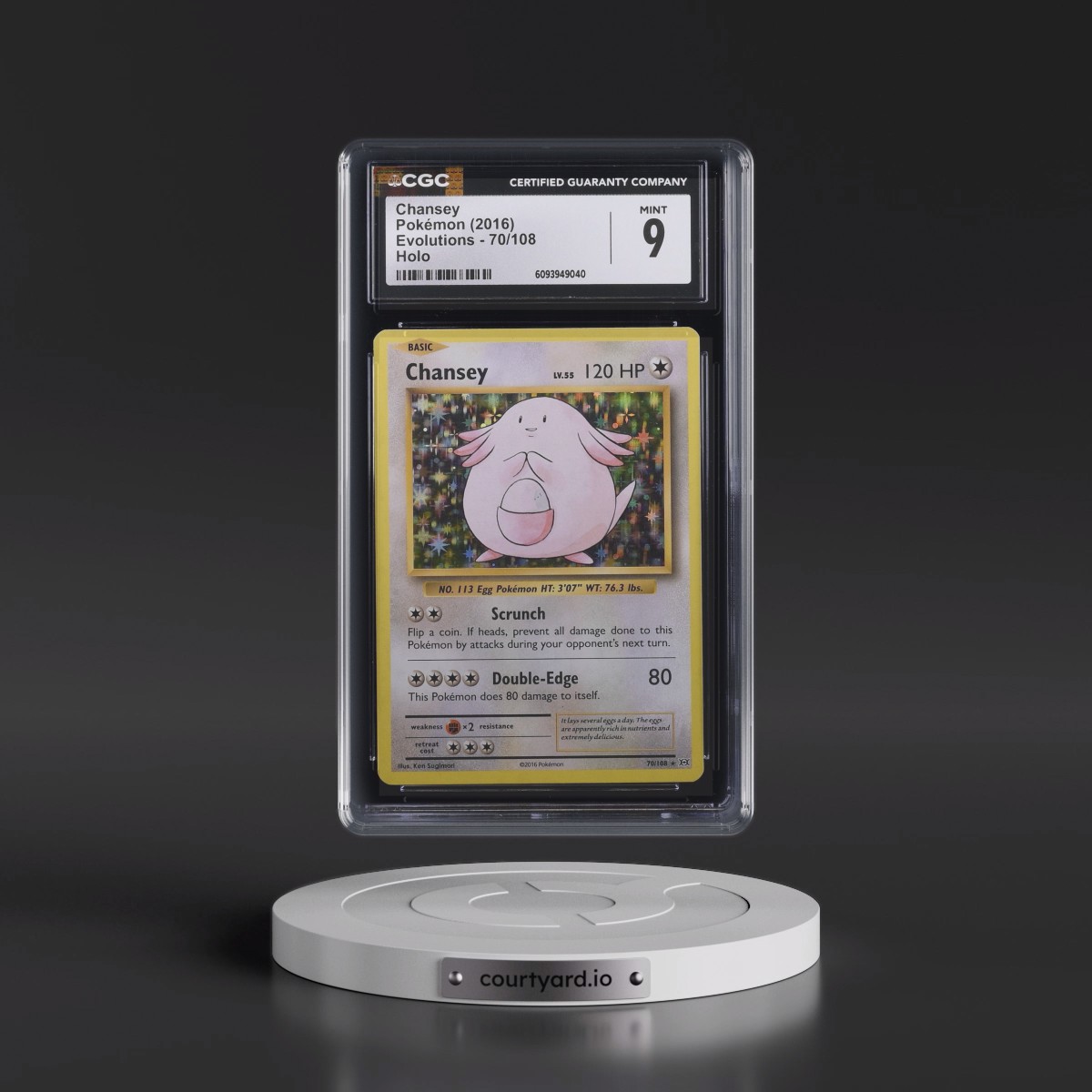 2016 Evolutions #70/108 Chansey - Holo (CGC 9 MINT)