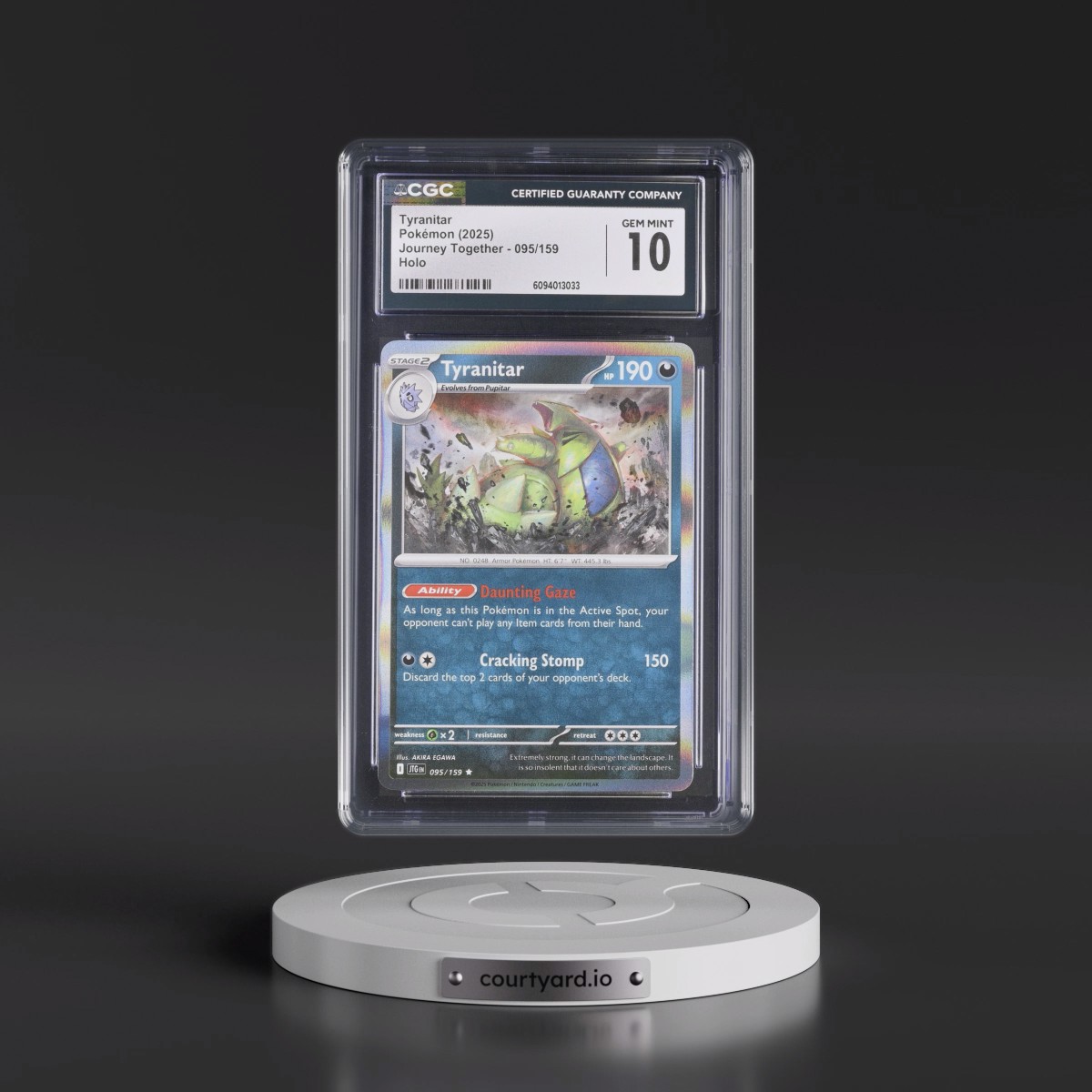2024 Journey Together - JTG EN #095/159 Tyranitar - Holo (CGC 10 GEM MINT)