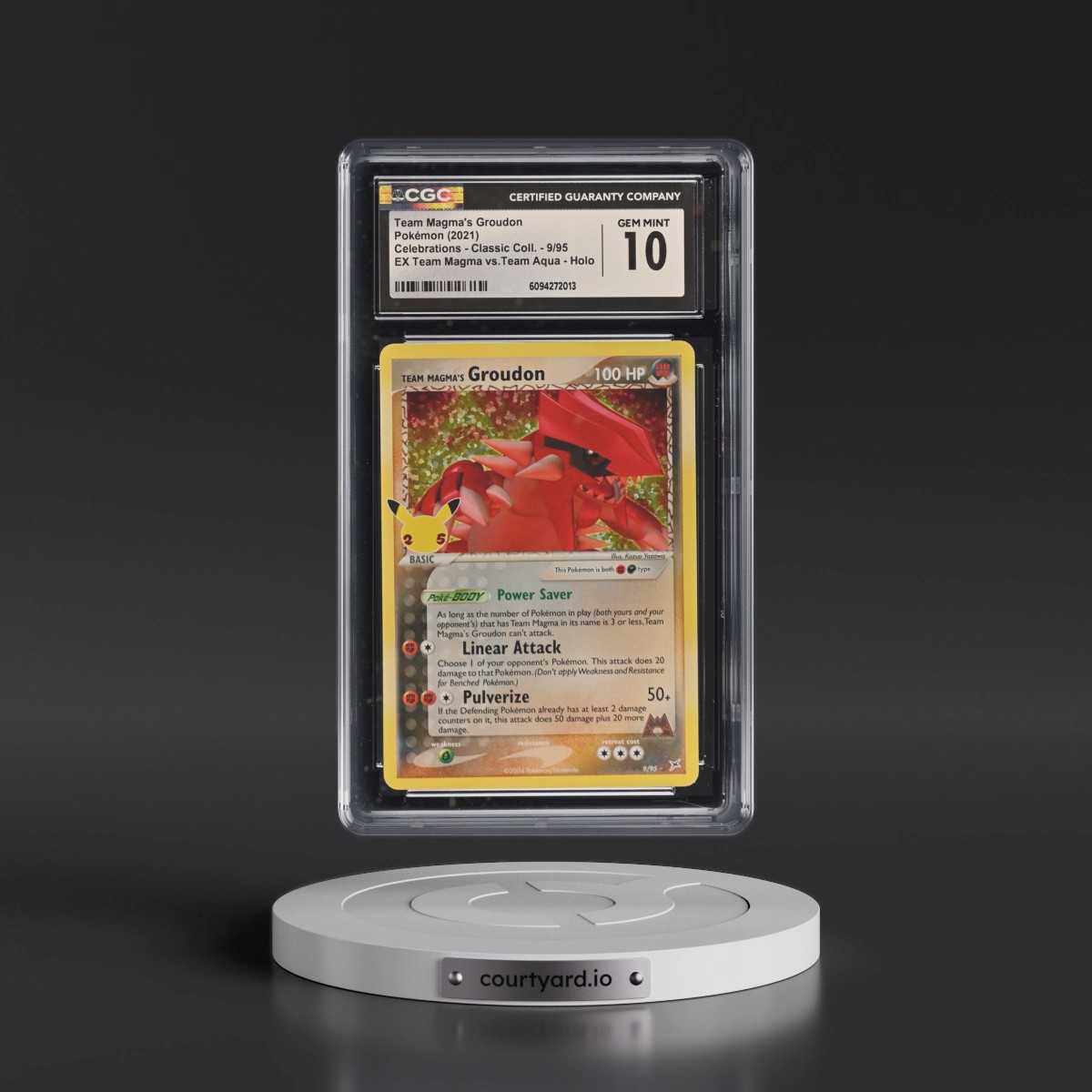 2021 Celebrations - Classic Collection #9/95 Team Magma's Groudon - EX Team Magma vs.Team Aqua Holo (CGC 10 GEM MINT)
