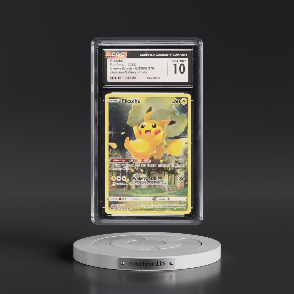 2023 Crown Zenith #GG30/GG70 Pikachu - Galarian Gallery Holo (CGC 10 GEM MINT)