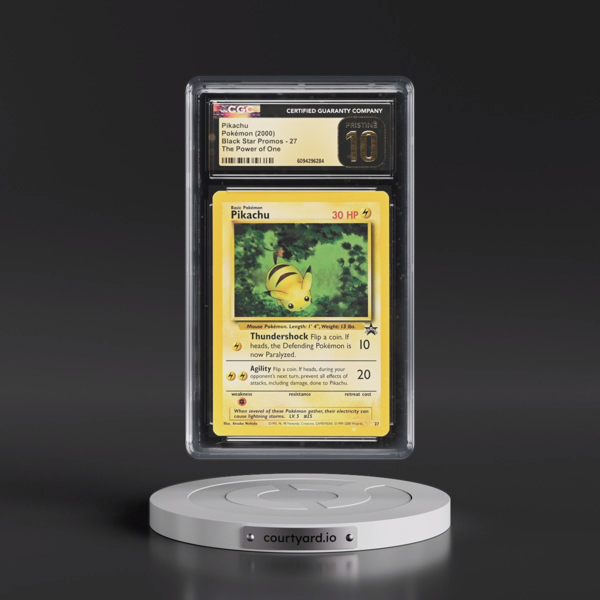 1999 Black Star Promos #27 Pikachu - The Power of One (CGC 10 PRISTINE)