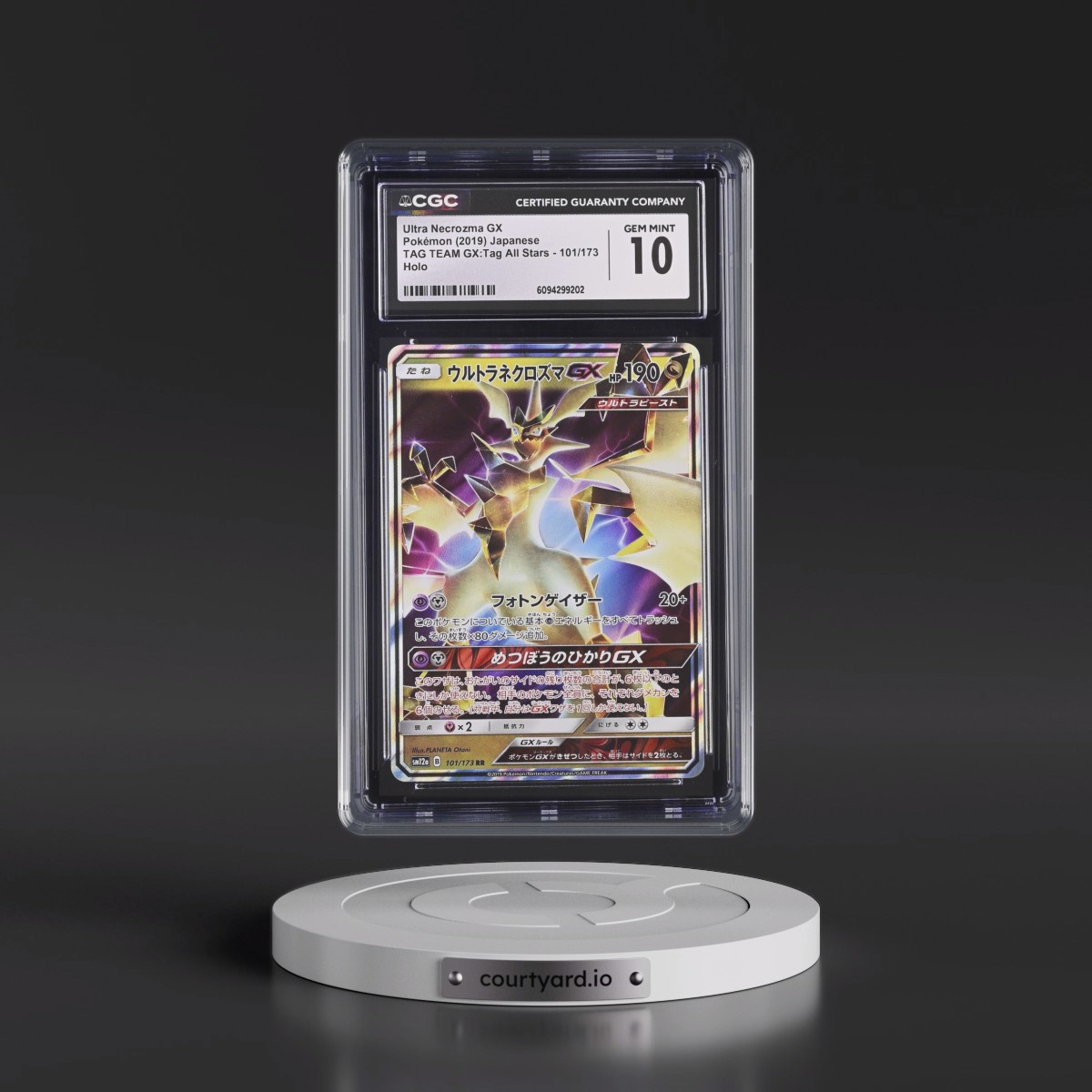 2019 TAG TEAM GX: Tag All Stars #101/173 Ultra Necrozma GX - Holo (CGC 10 GEM MINT)