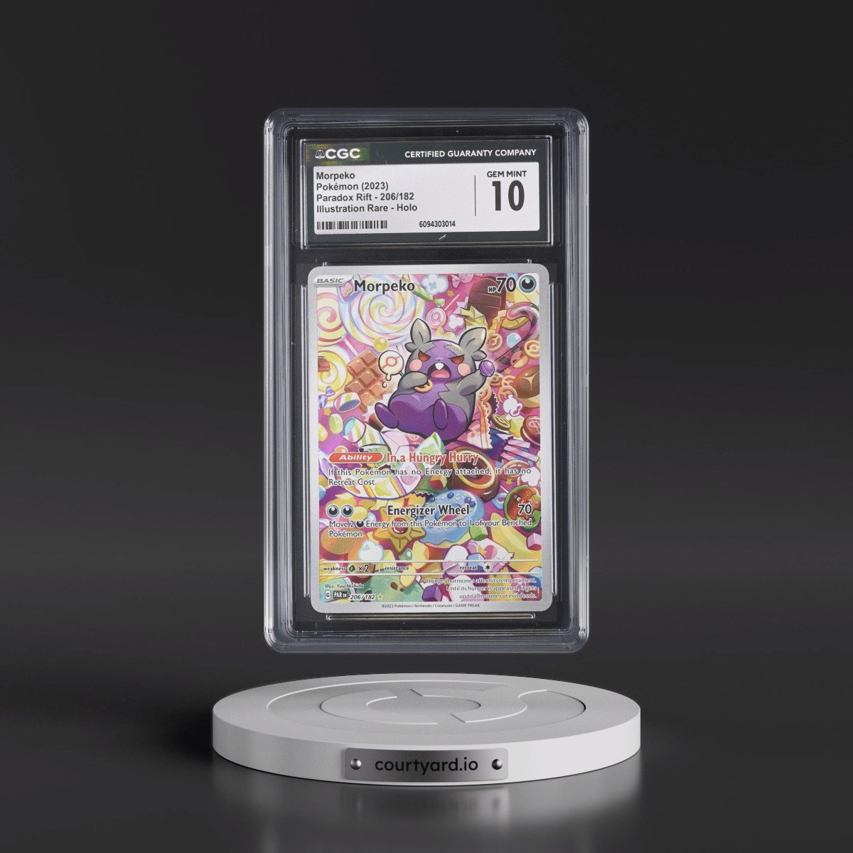 2023 Paradox Rift - PAR EN #206/182 Morpeko - Illustration Rare Holo (CGC 10 GEM MINT)
