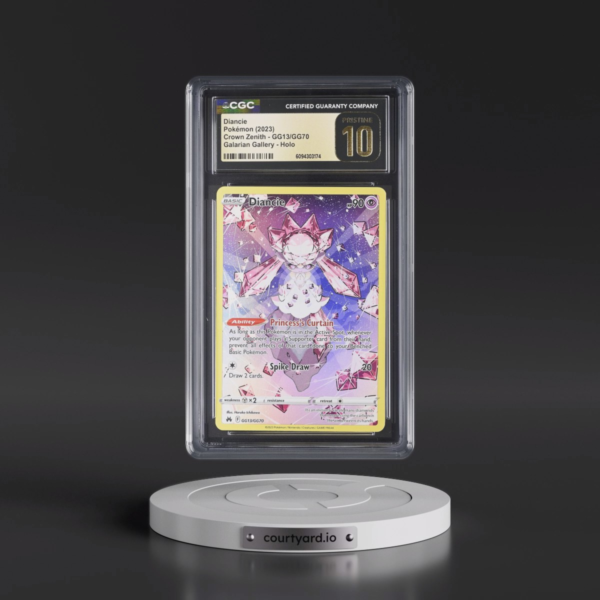 2023 Crown Zenith #GG13/GG70 Diancie - Galarian Gallery Holo (CGC 10 PRISTINE)