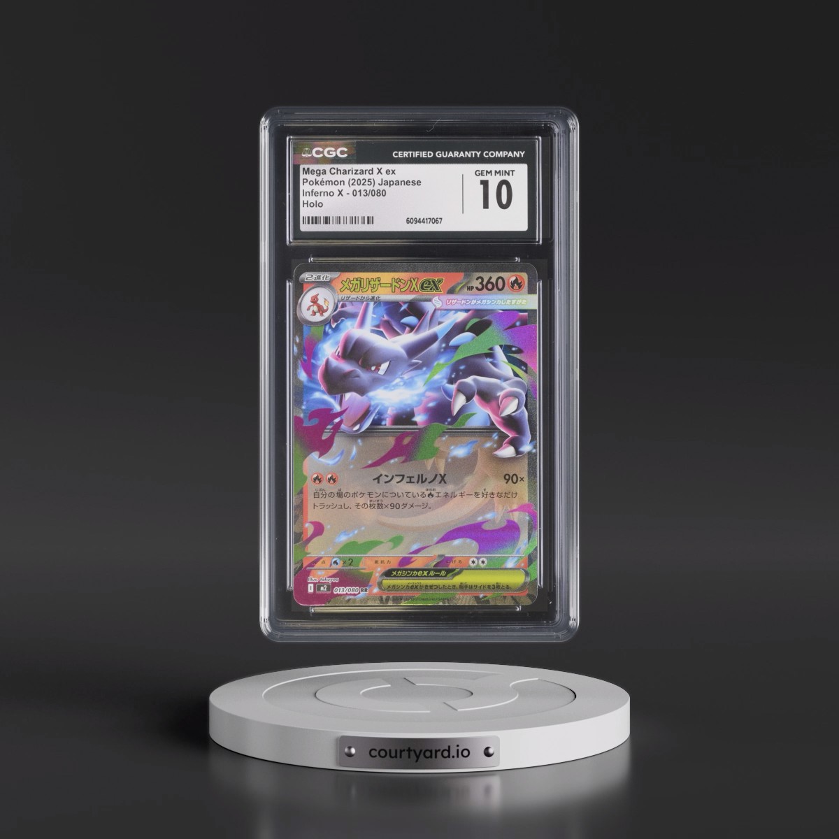 2025 Inferno X - M2 #013/080 Mega Charizard X ex - Holo (CGC 10 GEM MINT)