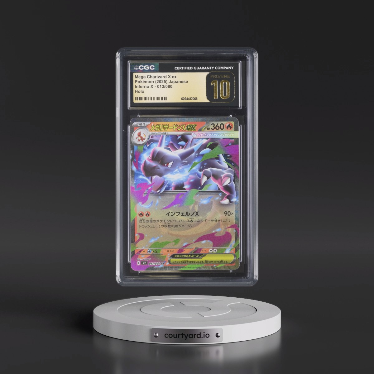 2025 Inferno X - M2 #013/080 Mega Charizard X ex - Holo (CGC 10 PRISTINE)