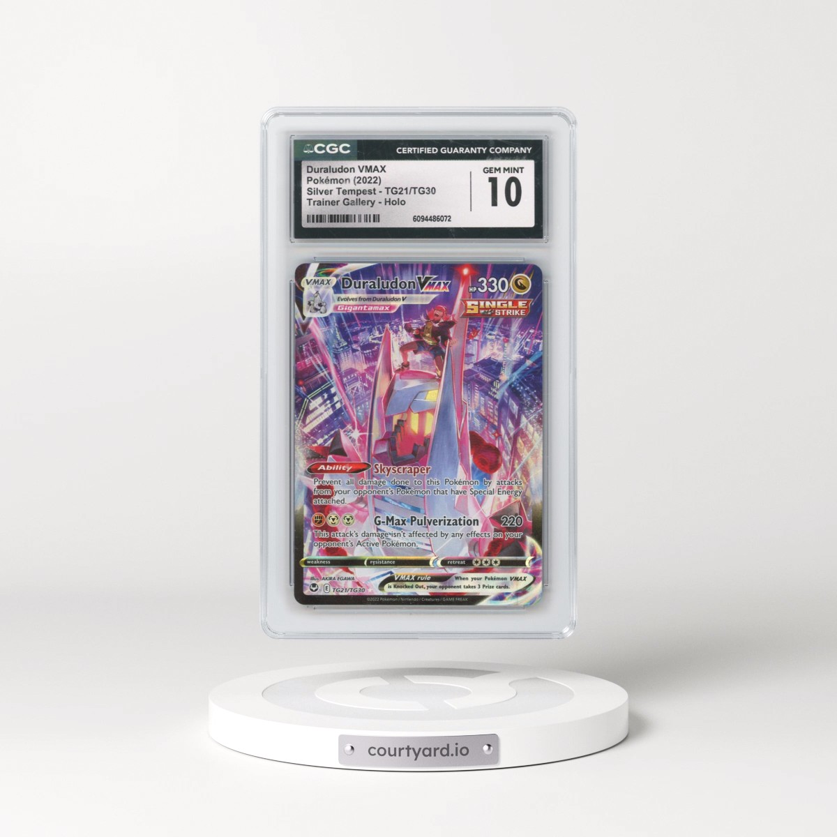 2022 Silver Tempest #TG21/TG30 Duraludon VMAX - Trainer Gallery Holo (CGC 10 GEM MINT)