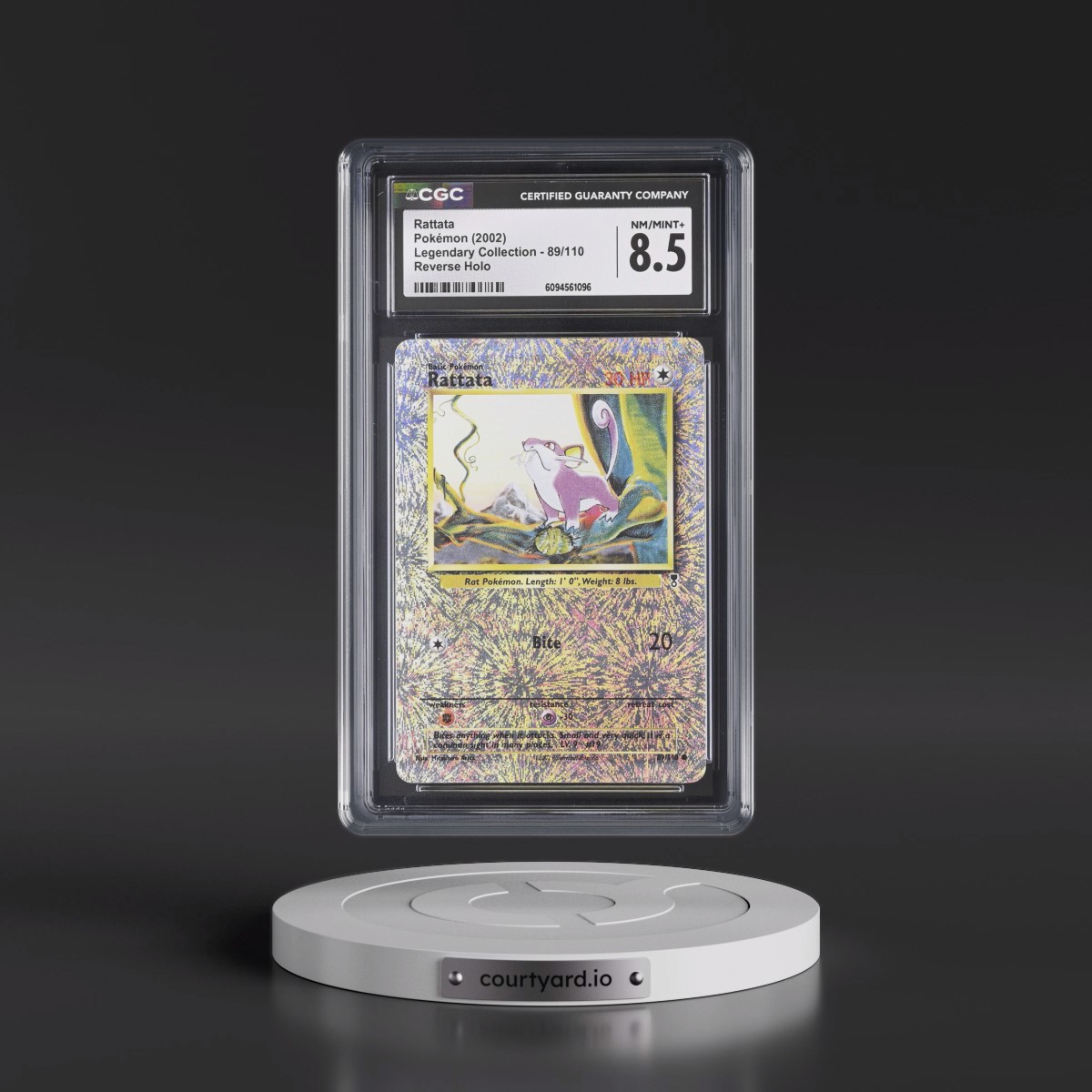 2002 Legendary Collection #89/110 Rattata - Reverse Holo (CGC 8.5 NM-MT+)