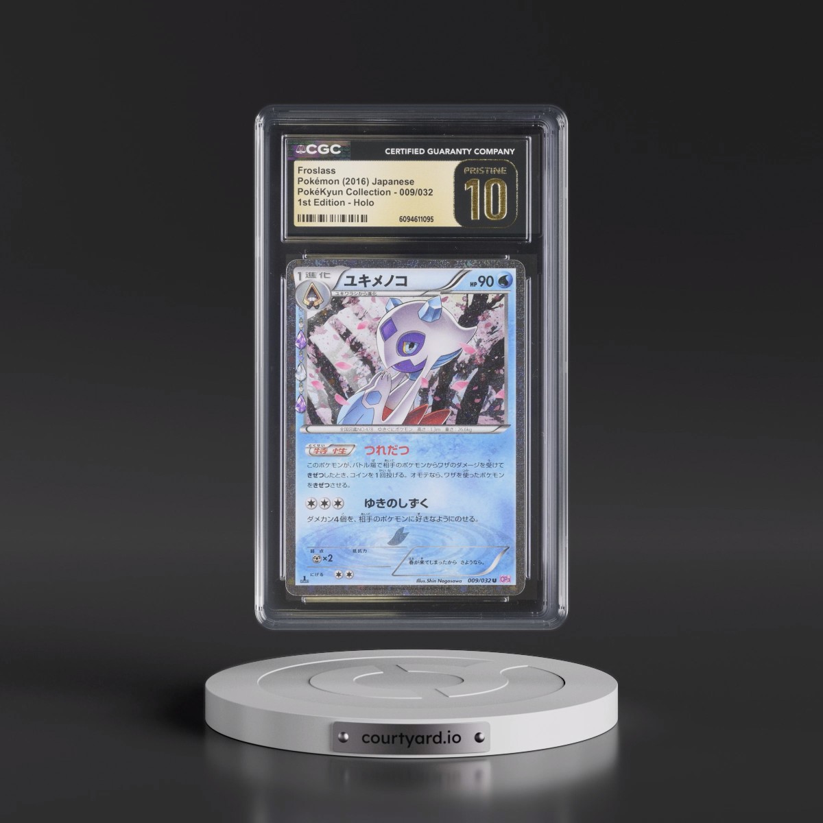 2016 Pokémon XY Pokekyun Collection #009 Froslass - 1st Edition (CGC 10 PRISTINE)