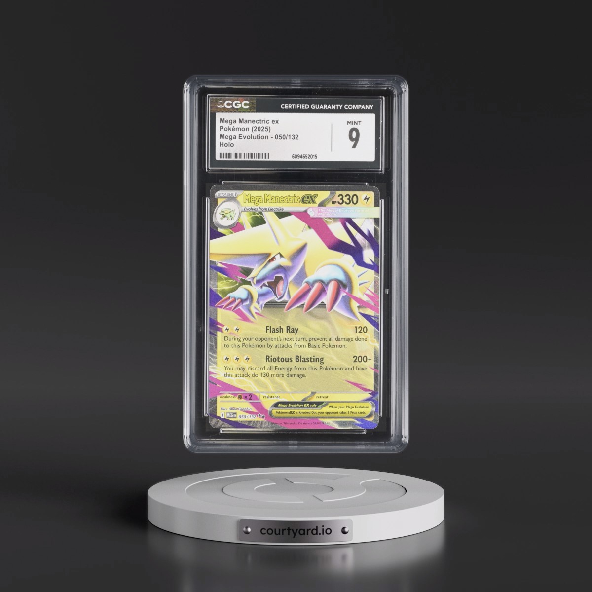 2025 Mega Evolution - MEG EN #050/132 Mega Manectric ex - Holo (CGC 9 MINT)