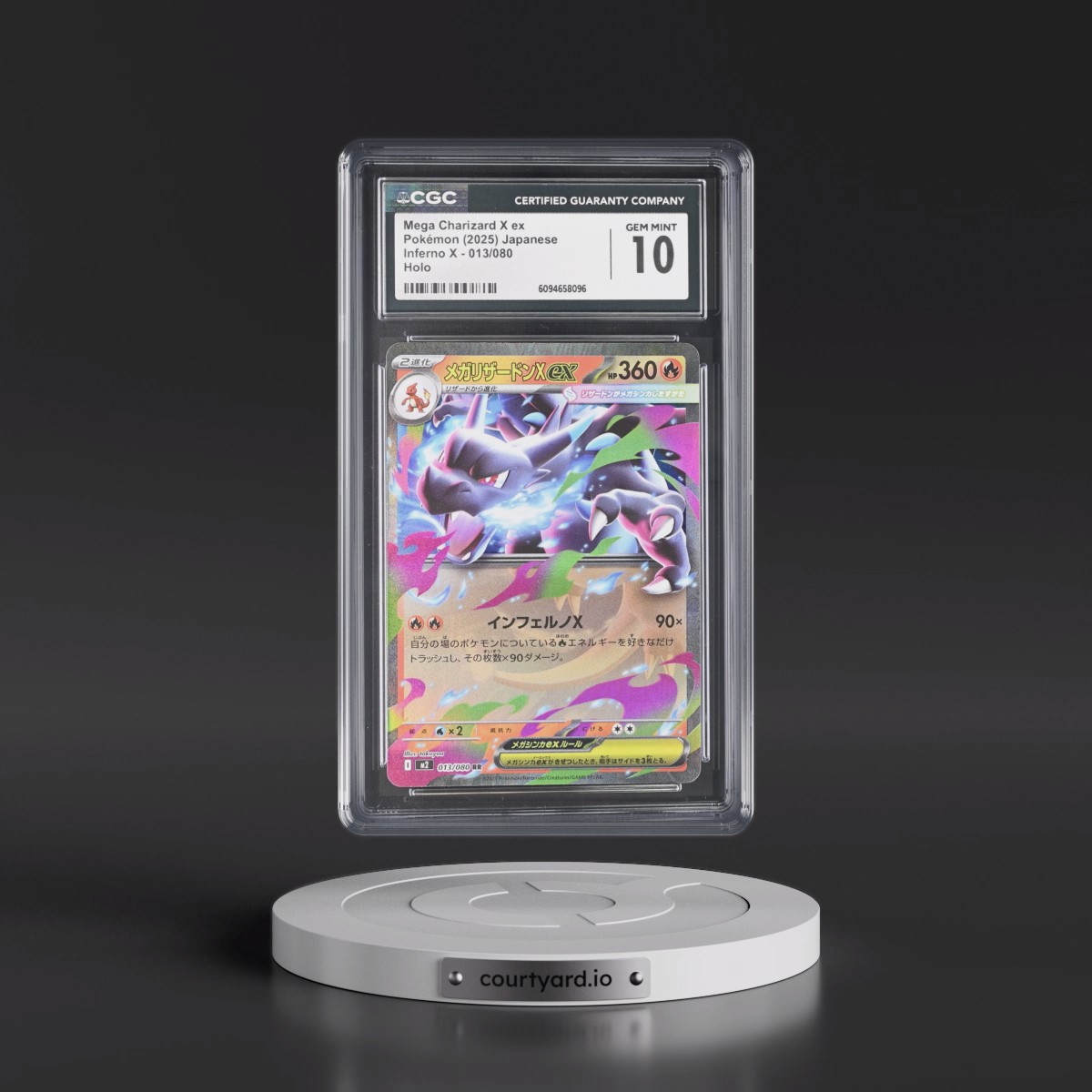 2025 Inferno X - M2 #013/080 Mega Charizard X ex - Holo (CGC 10 GEM MINT)