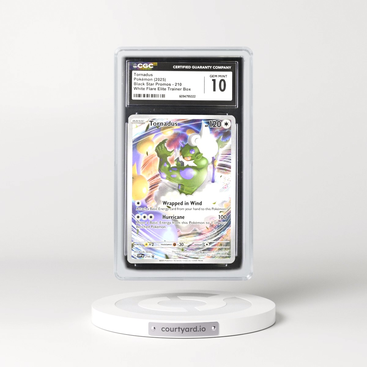 2023 Black Star Promos - Scarlet & Violet SVP EN #210 Tornadus - White Flare Elite Trainer Box (Holo) (CGC 10 GEM MINT)