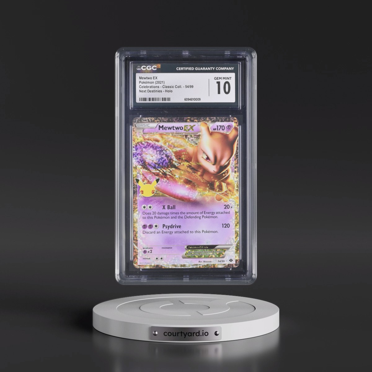 2021 Celebrations - Classic Collection #54/99 Mewtwo EX - Next Destinies Holo (CGC 10 GEM MINT)