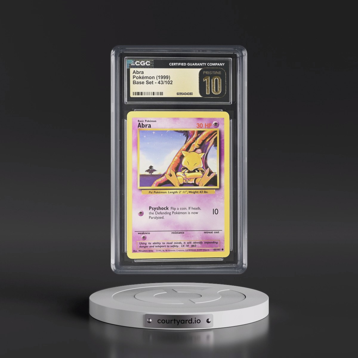 1999 Base Set #43/102 Abra (CGC 10 PRISTINE)