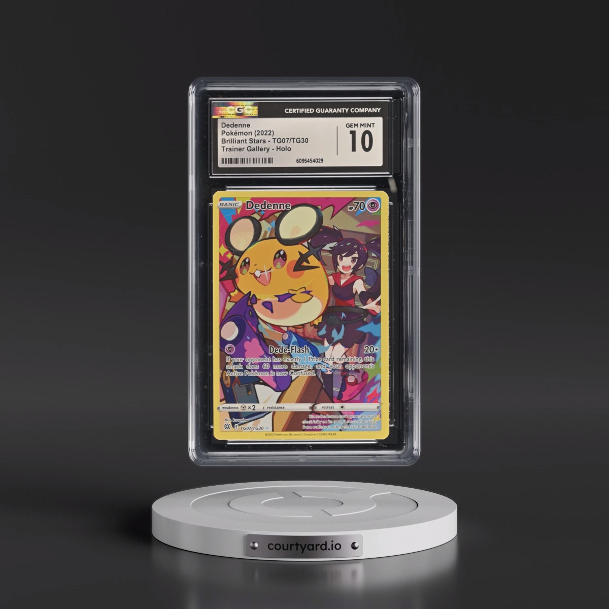 2022 Brilliant Stars #TG07/TG30 Dedenne - Trainer Gallery Holo (CGC 10 GEM MINT)