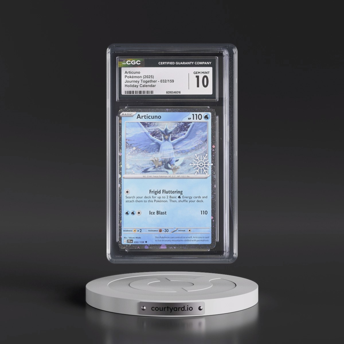 2024 Journey Together - JTG EN #032/159 Articuno - Holiday Calendar (Snowflake Stamp) (Cosmos Holo) (CGC 10 GEM MINT)