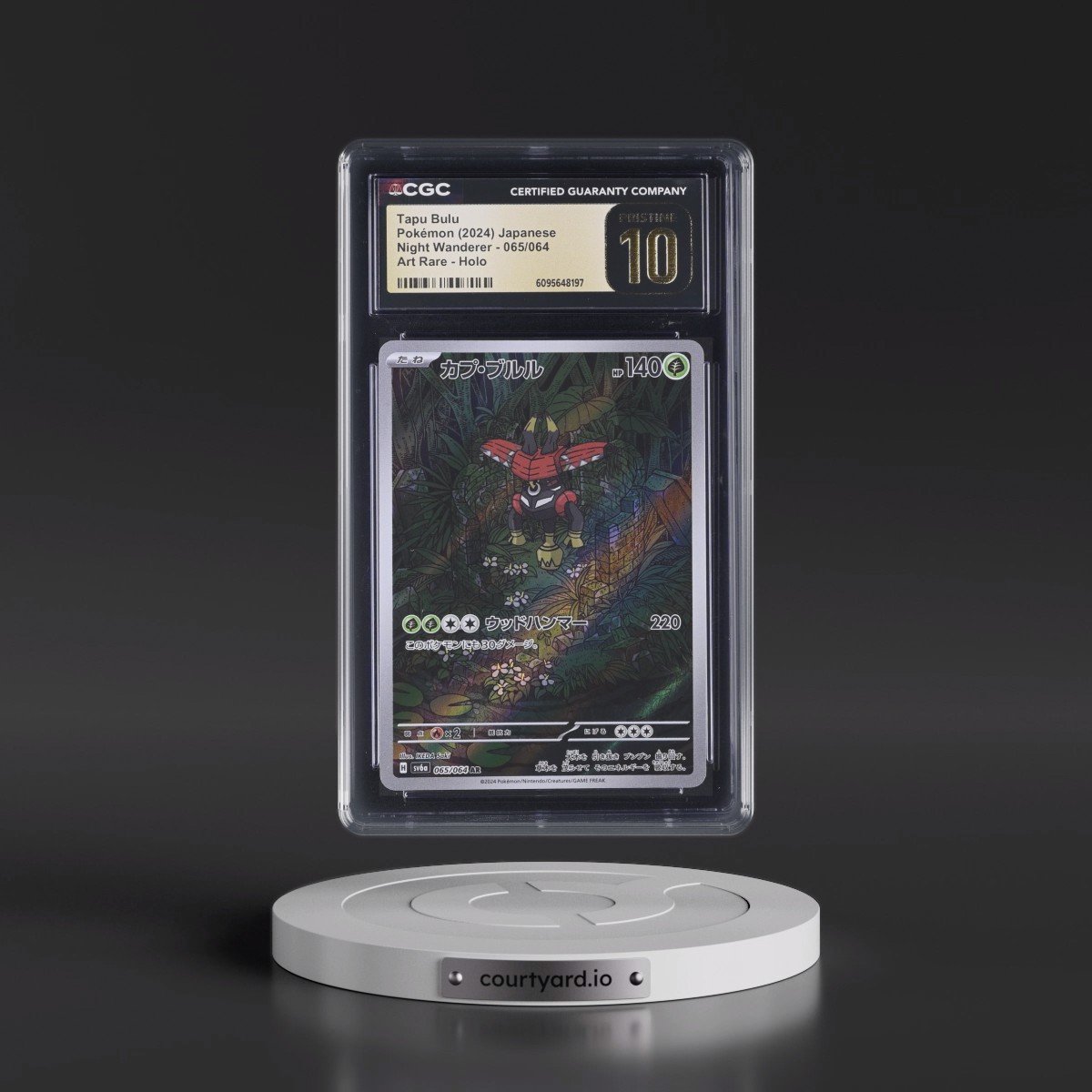 2024 Night Wanderer #065/064 Tapu Bulu - Art Rare Holo (CGC 10 PRISTINE)