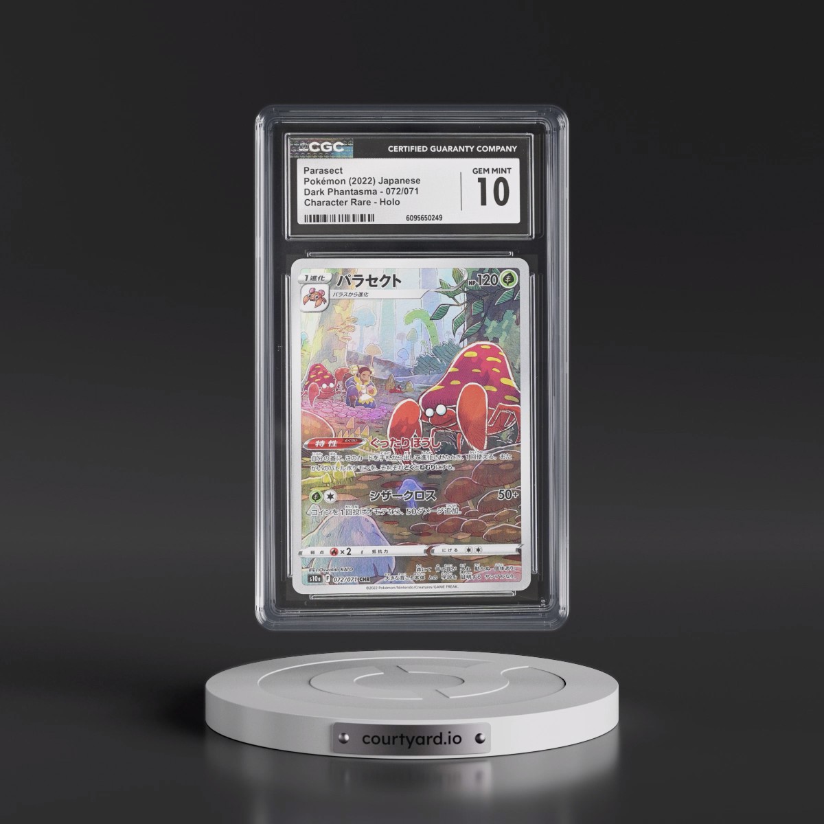 2021 Dark Phantasma #072/071 Parasect - Character Rare Holo (CGC 10 GEM MINT)