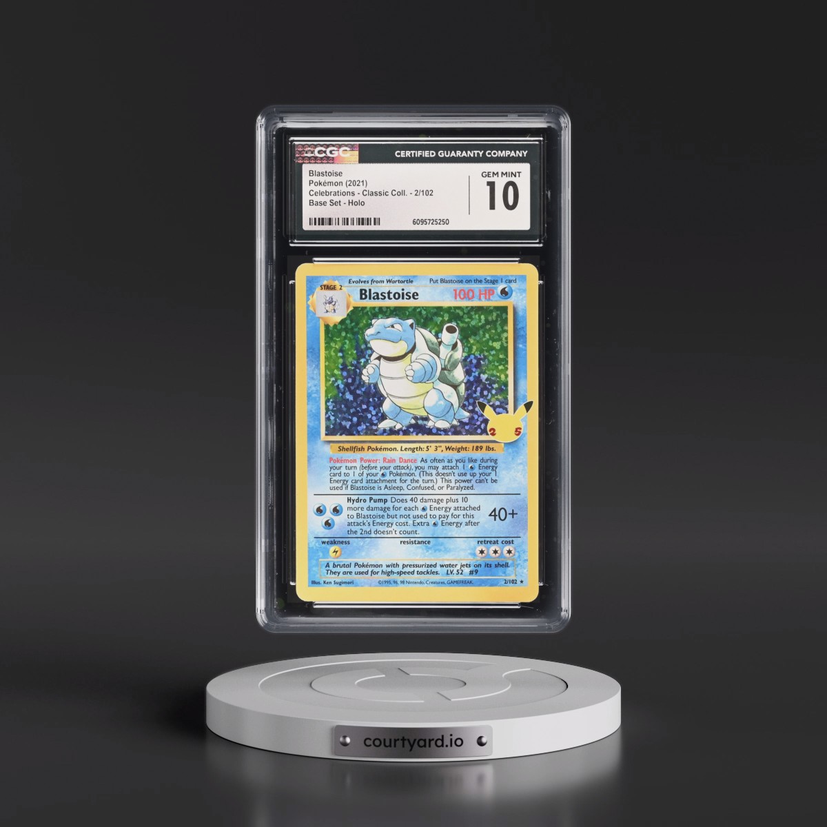 2021 Celebrations - Classic Collection #2/102 Blastoise - Base Set Holo (CGC 10 GEM MINT)