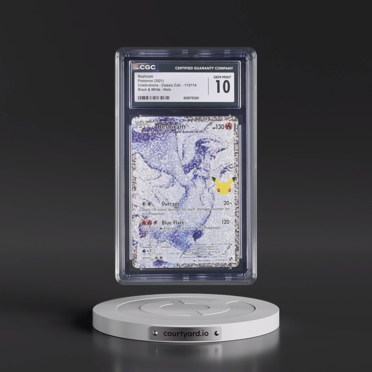 2021 Celebrations - Classic Collection #113/114 Reshiram - Black & White Holo (CGC 10 GEM MINT)