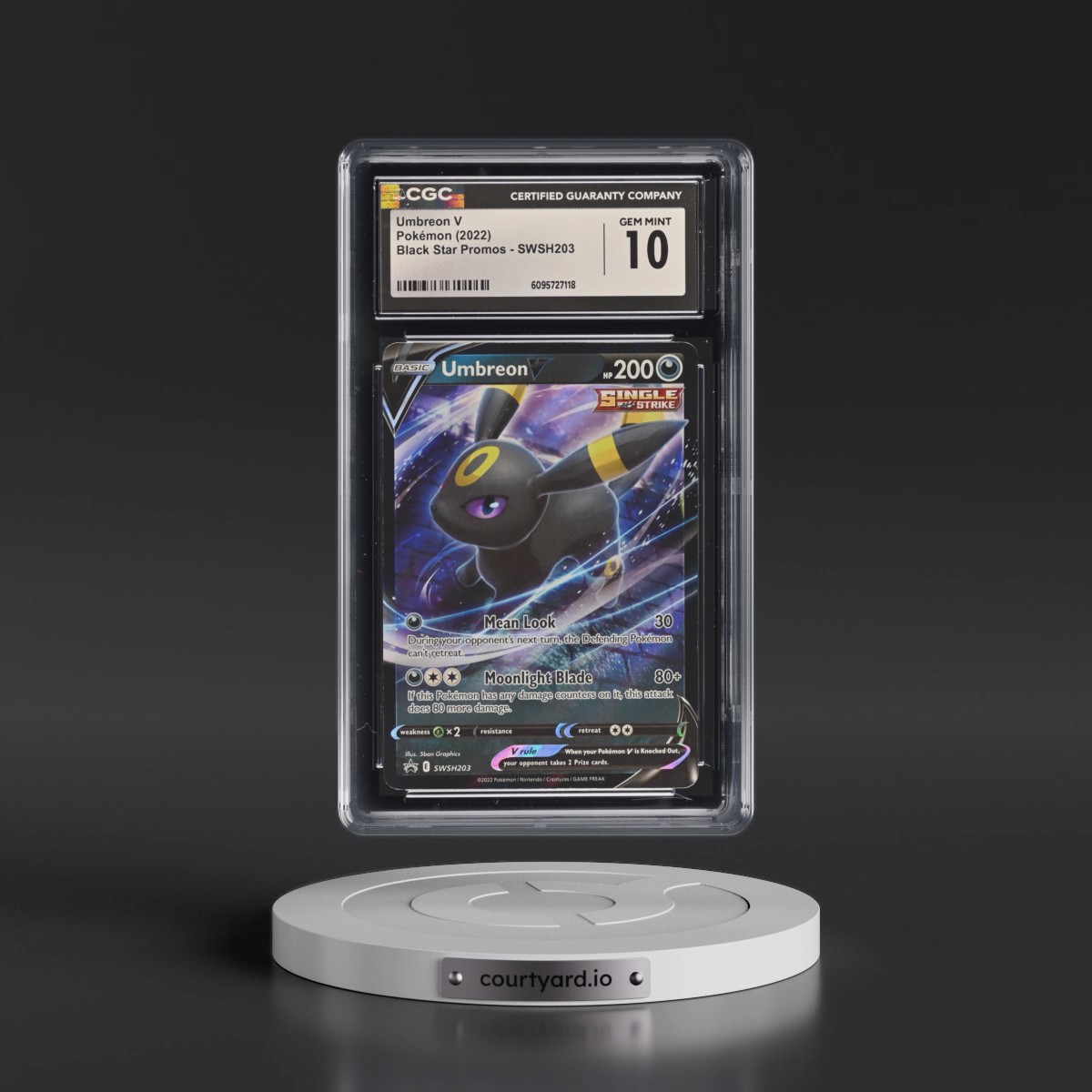 2017 Black Star Promos - Sword & Shield #SWSH203 Umbreon V - Holo (CGC 10 GEM MINT)