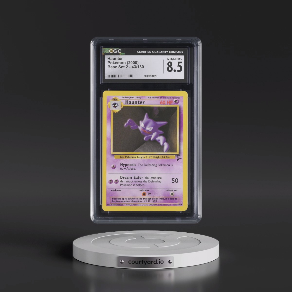 2000 Base Set 2 #43/130 Haunter (CGC 8.5 NM-MT+)