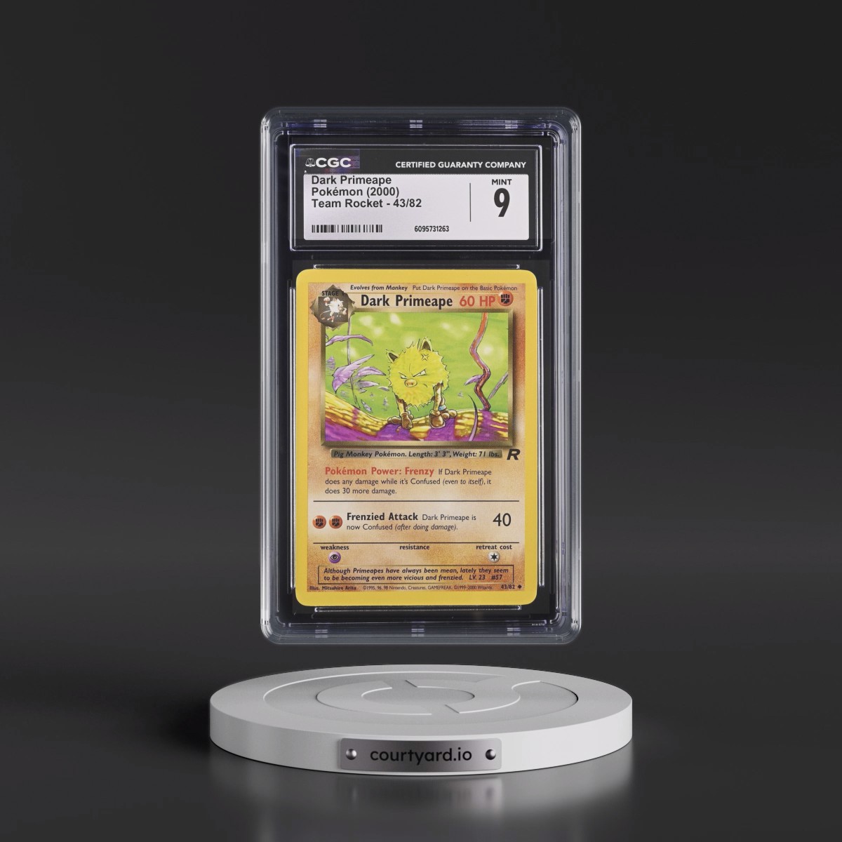 1999 Team Rocket #43/82 Dark Primeape (CGC 9 MINT)