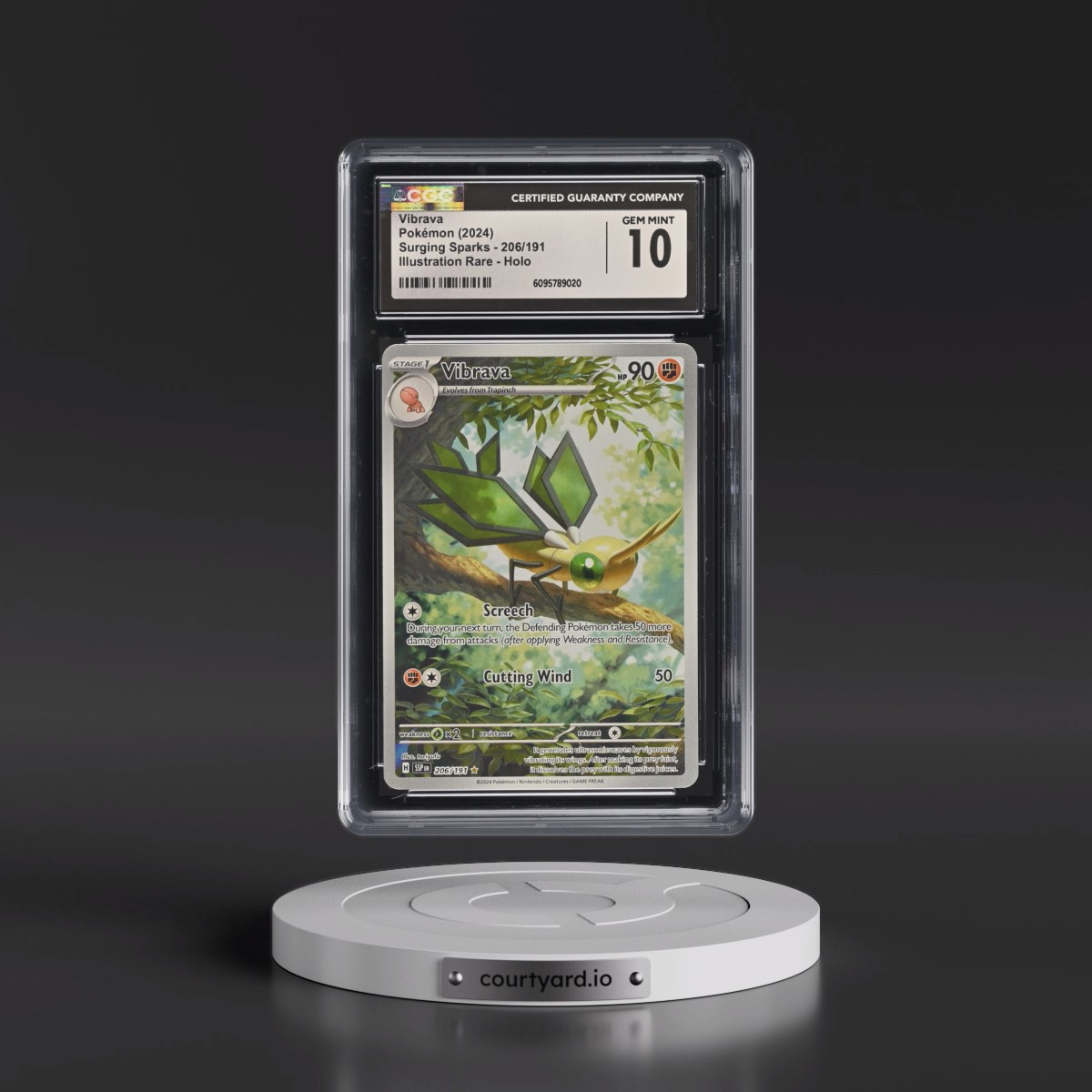 2024 Surging Sparks - SSP EN #206/191 Vibrava - Illustration Rare Holo (CGC 10 GEM MINT)