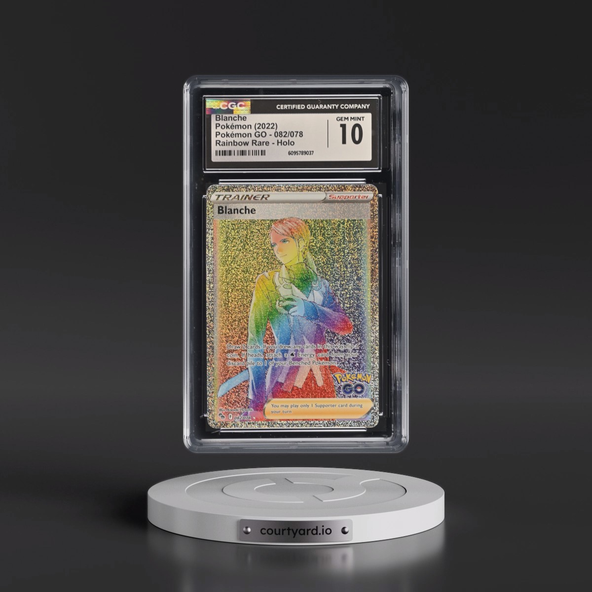 2022 Pokémon GO #082/078 Blanche - Rainbow Rare Holo (CGC 10 GEM MINT)