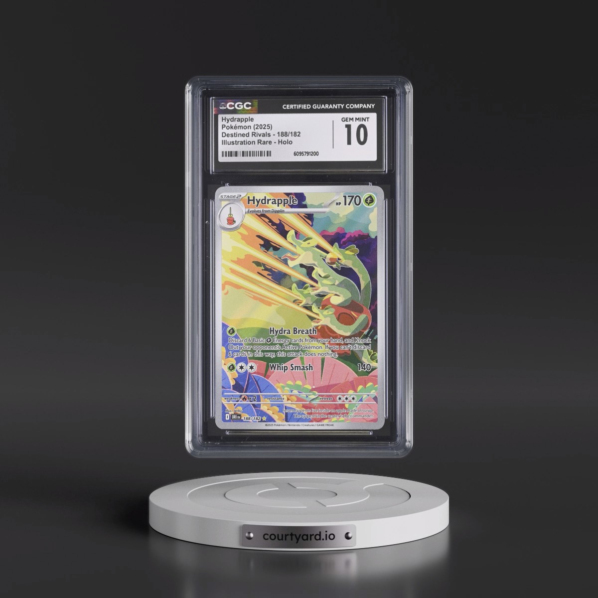 2025 Destined Rivals - DRI EN #188/182 Hydrapple - Illustration Rare Holo (CGC 10 GEM MINT)