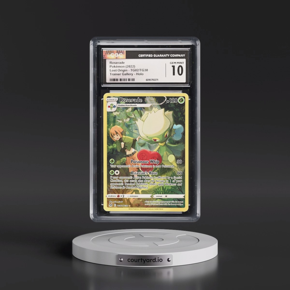 2022 Lost Origin #TG02/TG30 Roserade - Trainer Gallery Holo (CGC 10 GEM MINT)