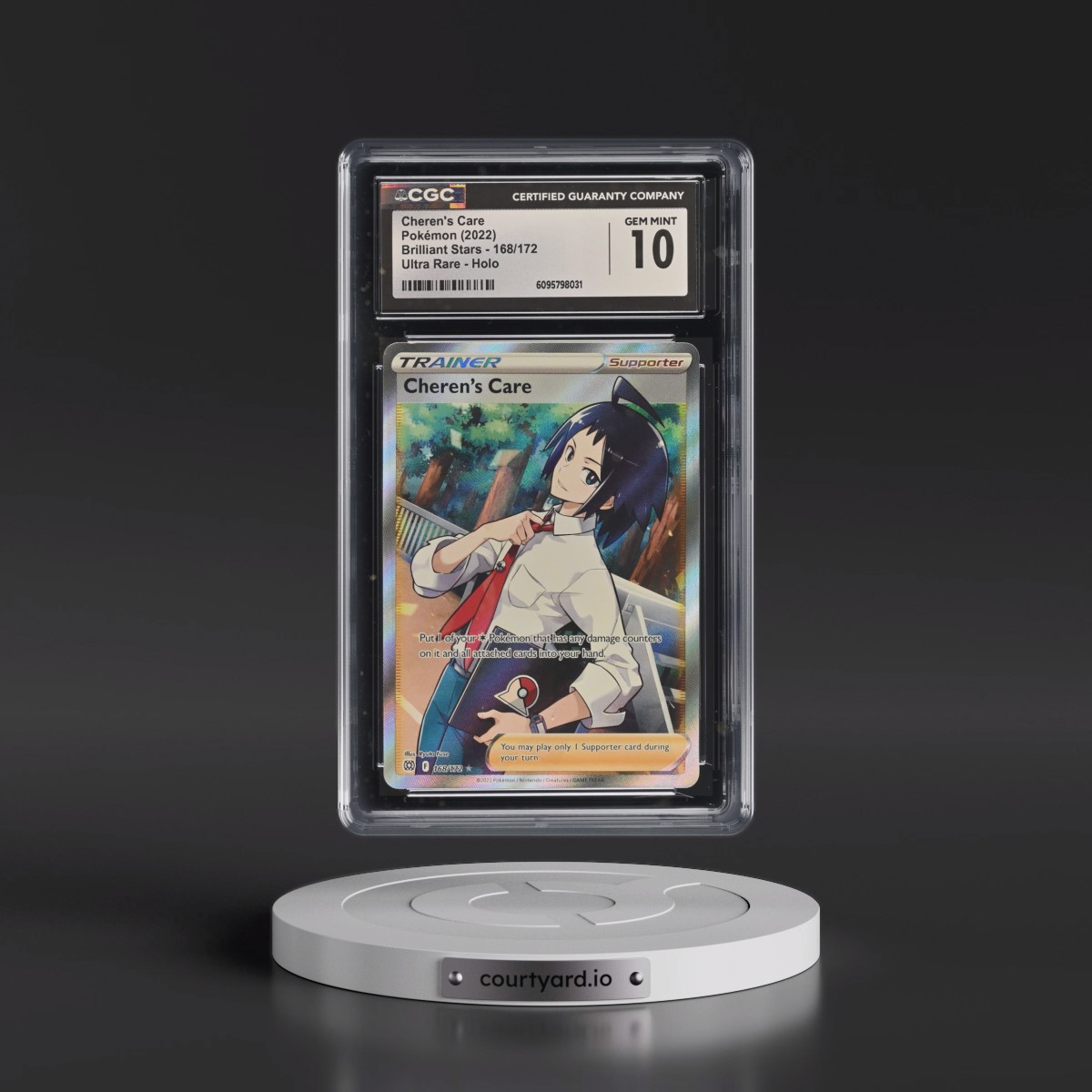 2022 Brilliant Stars #168/172 Cheren's Care - Ultra Rare Holo (CGC 10 GEM MINT)