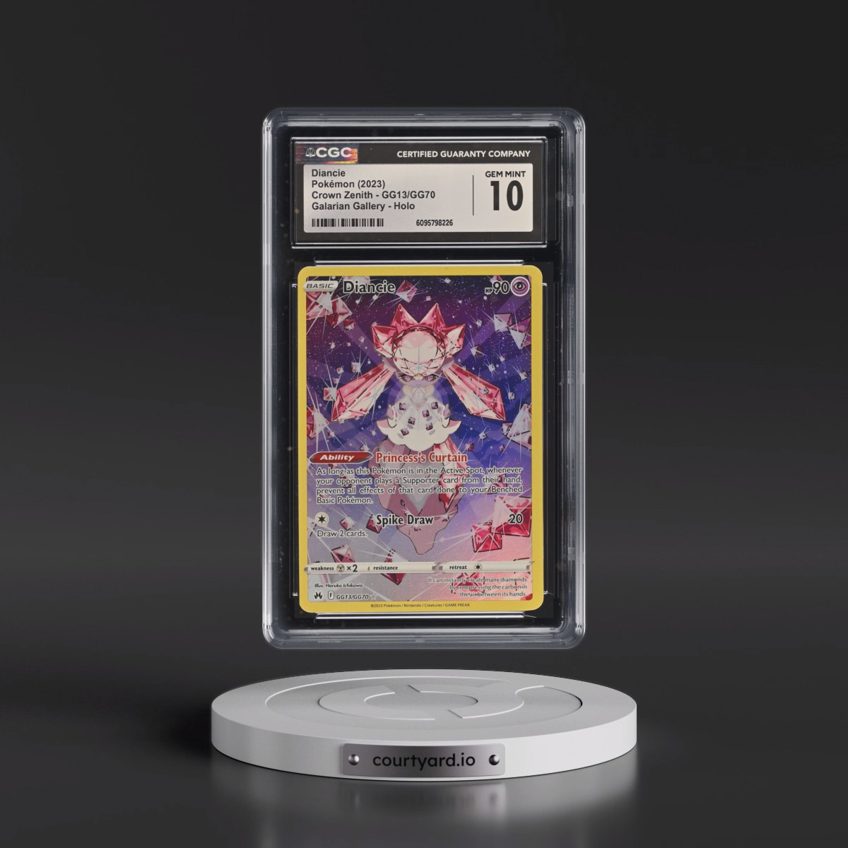2023 Crown Zenith #GG13/GG70 Diancie - Galarian Gallery Holo (CGC 10 GEM MINT)
