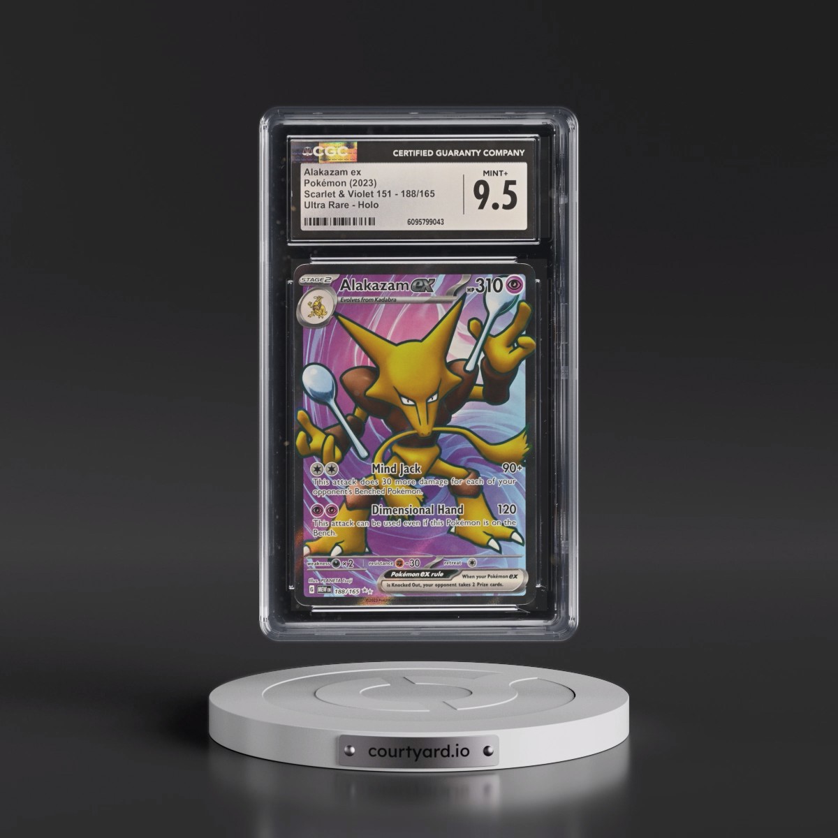 2023 Scarlet & Violet 151 - MEW EN #188/165 Alakazam ex - Ultra Rare Holo (CGC 9.5 MINT+)