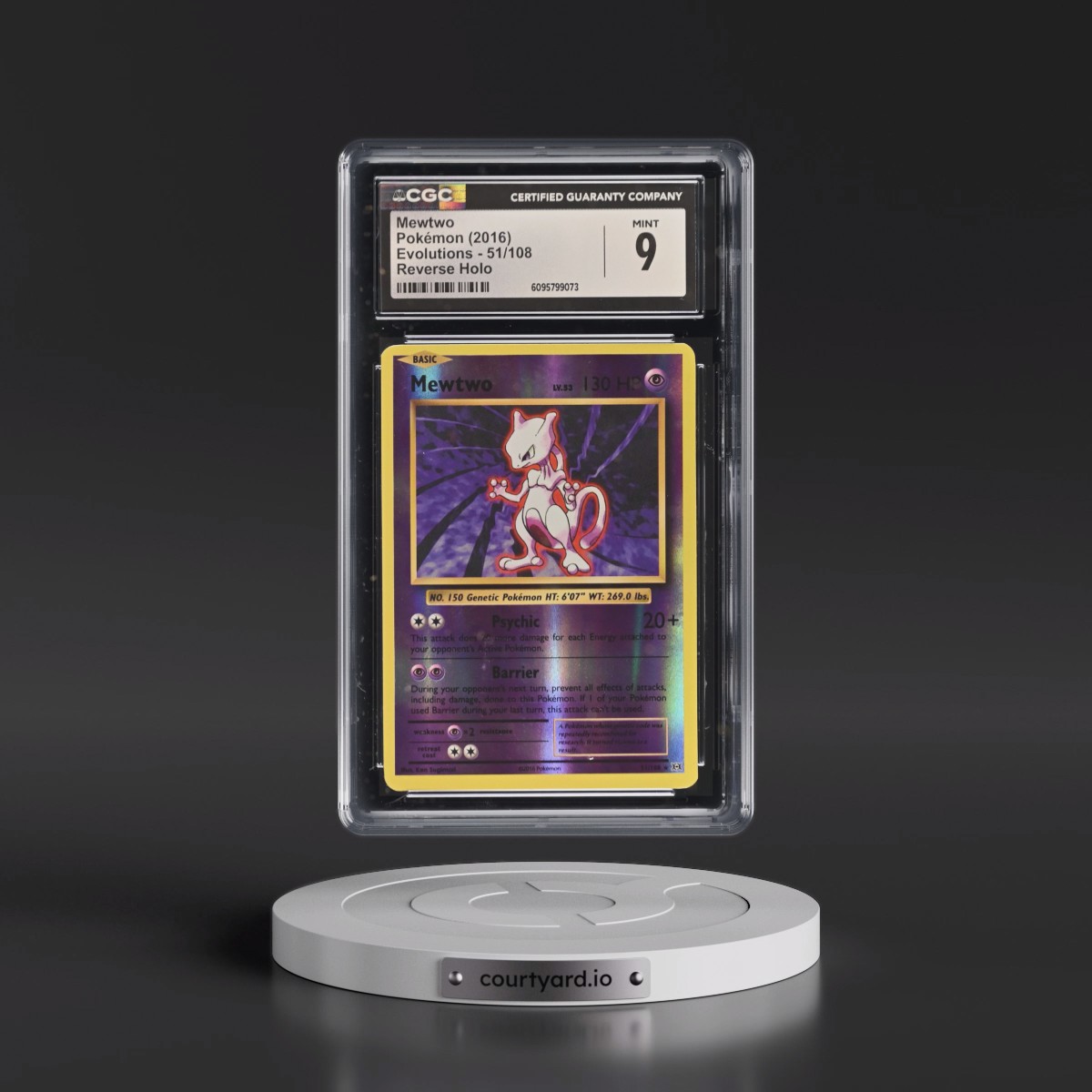 2016 Evolutions #51/108 Mewtwo - Reverse Holo (CGC 9 MINT)