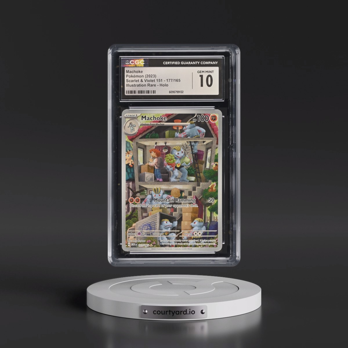 2023 Scarlet & Violet 151 - MEW EN #177/165 Machoke - Illustration Rare Holo (CGC 10 GEM MINT)